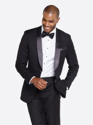 Shop The SuitsHeritage Men’s Black Solid Big & Tall 2 Piece Tuxedo
