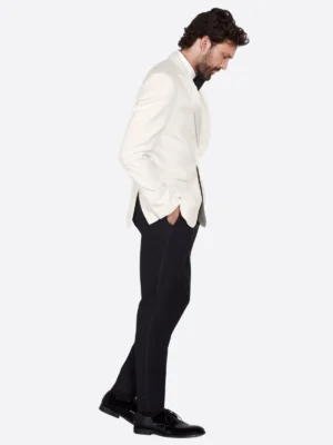 Shop The SuitsHeritage Men’s White and Black Slim Fit 2 Piece Tuxedo