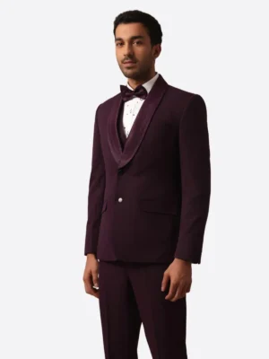 Shop The SuitsHeritage Men’s Maroon Slim Fit 2 Piece Tuxedo