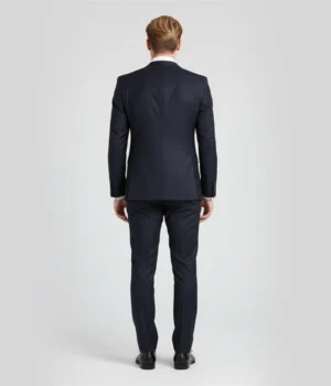 Shop The Norfield Solid Dark Navy Polyester Suit