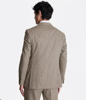 Shop The Suit Heritage Men's Donegal Cream Regular Fit 3 Piece Suit