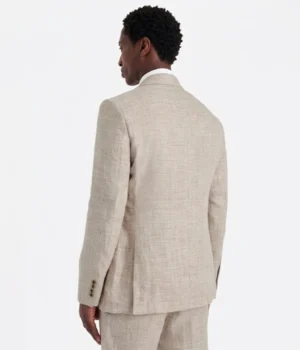 Shop The Suit Heritage Men's Linen Cream Regular Fit 3 Piece Suit