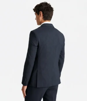 Shop The Suit Heritage Men’s Puppytooth Dark Navy Slim Fit 3 Piece Suit