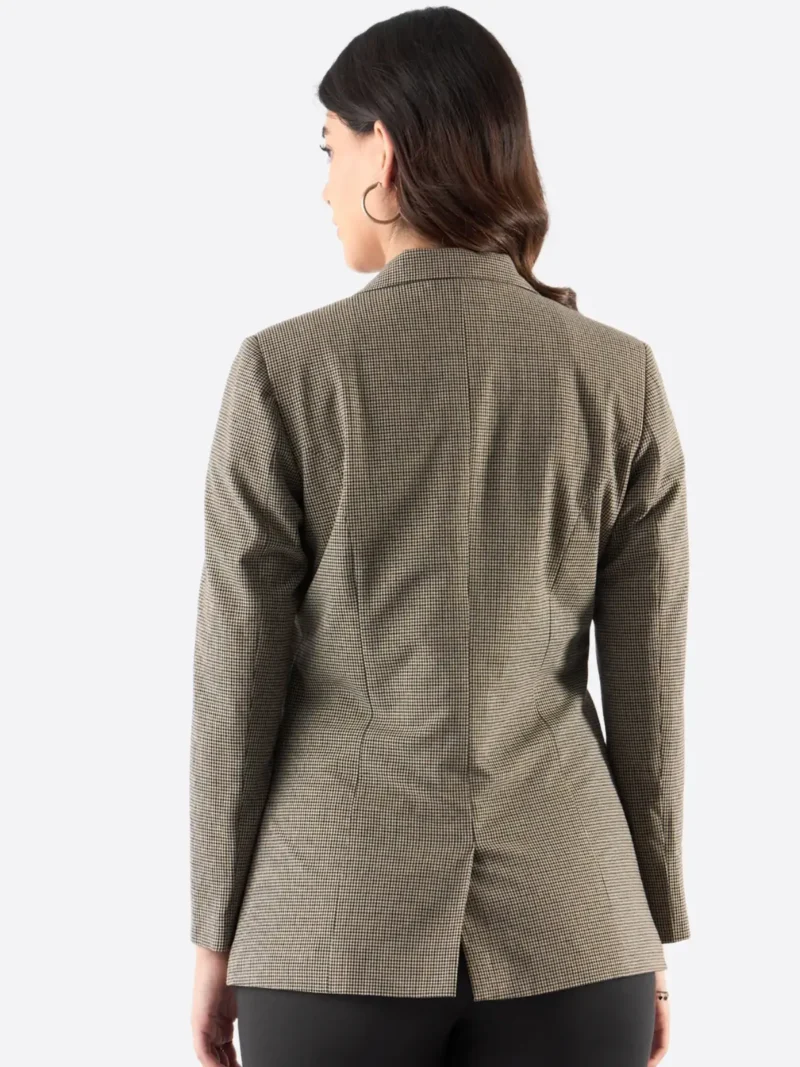 Shop The SuitsHeritage Women's Check Beige Tailored Fit Blazer