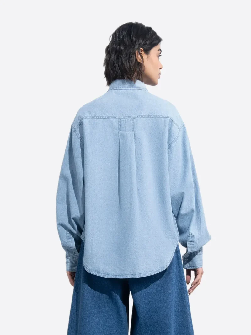Shop The SuitsHeritage Women's Blue Oversized Denim Shirt