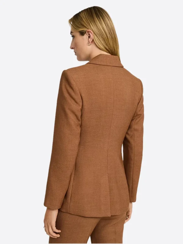 Shop The SuitsHeritage Women's Solid Brown Double Breasted Slim Fit Blazer