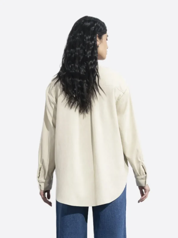 Shop The SuitsHeritage Women's Cream Oversized Corduroy Shirt