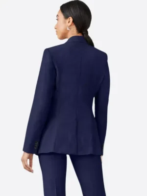 Shop The SuitsHeritage Women’s Dark Blue Solid Slim Fit 2 Piece Suit