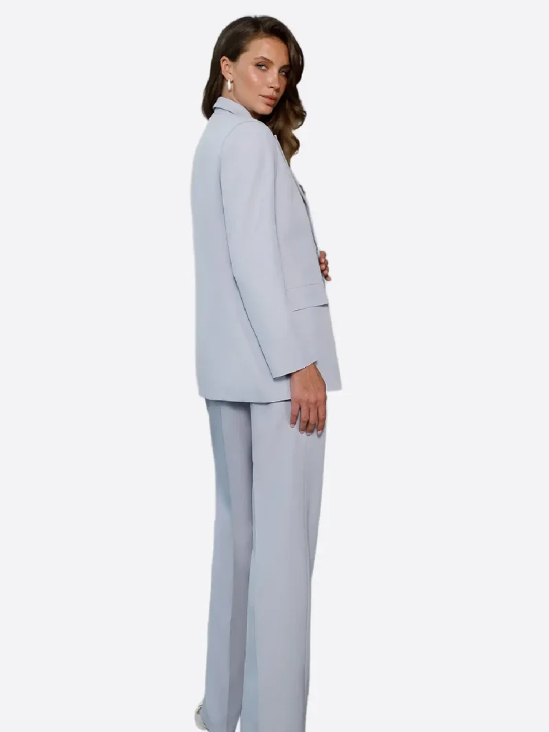 Shop The SuitsHeritage Women’s Grey Solid Double Breasted Oversized 3 Piece Suit