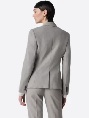 Shop The SuitsHeritage Women’s Light Grey Solid Regular Fit 2 Piece Suit