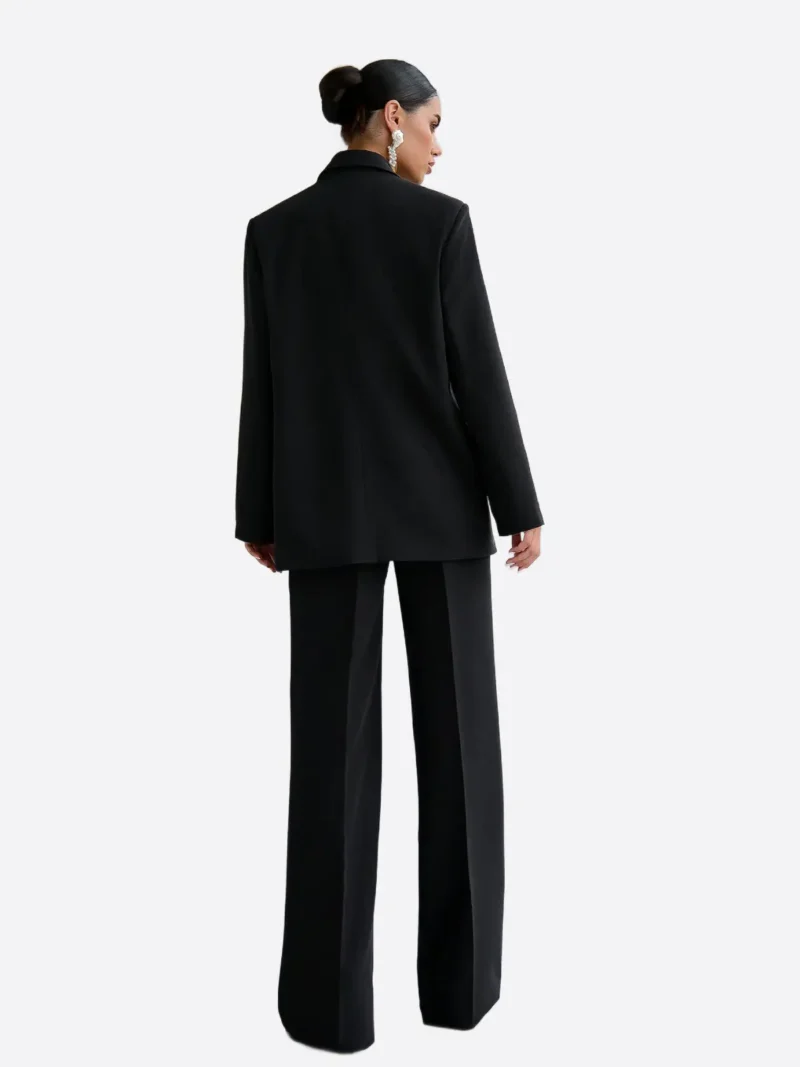 Shop The SuitsHeritage Women’s Solid Black Double Breasted Oversized 3 Piece Suit