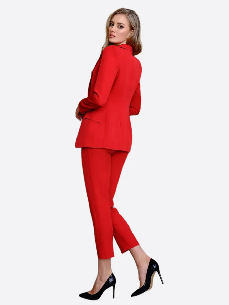 Shop The SuitsHeritage Women’s Red Slim Fit 3 Piece Suit