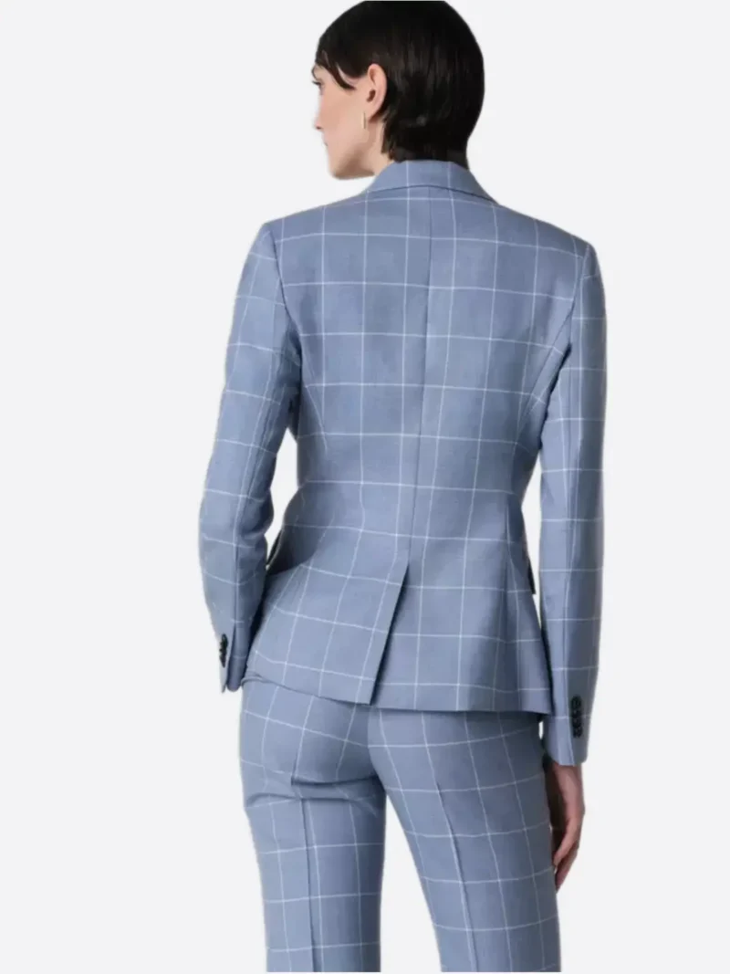 Shop The SuitsHeritage Women’s Sky Blue Check Regular Fit 2 Piece Suit