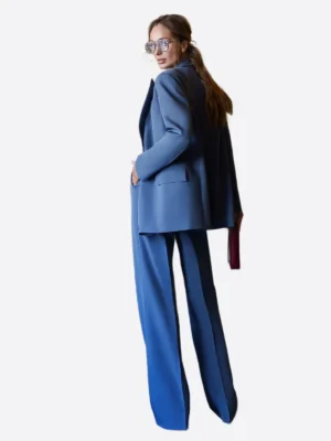 Shop The SuitsHeritage Women’s Blue Double Breasted Oversized 3 Piece Suit