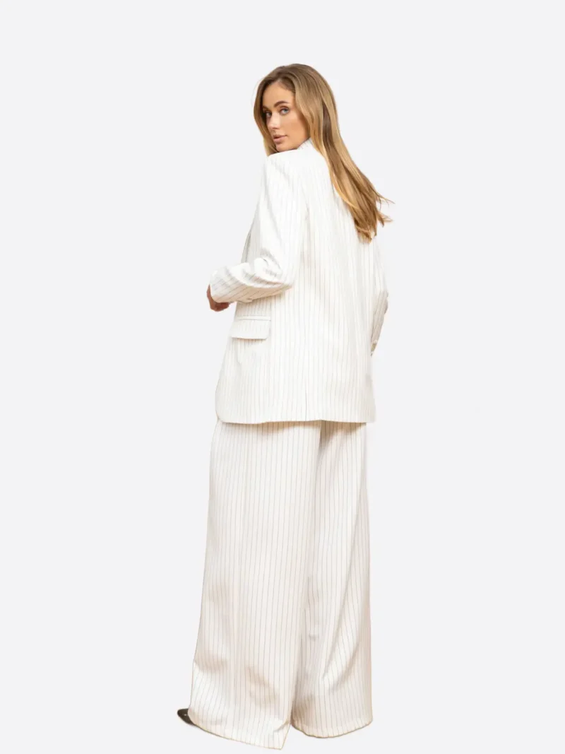 Shop The SuitsHeritage Women’s Pinstripe White Oversized 3 Piece Suit