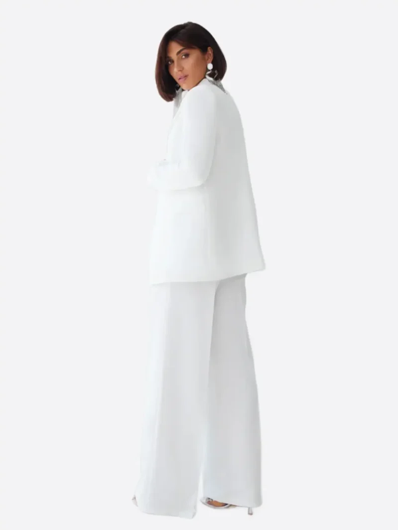 Shop The SuitsHeritage Women’s White Solid Oversized 3 Piece Suit