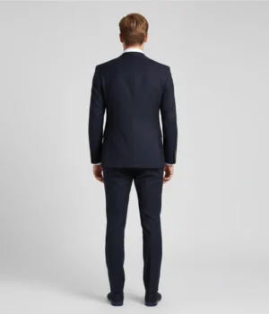 Shop TheNorfield Dark Navy Solid Polyester Suit