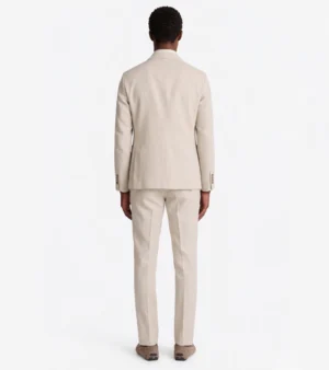 Shop the Brighton Cotton Solid Cream Suit