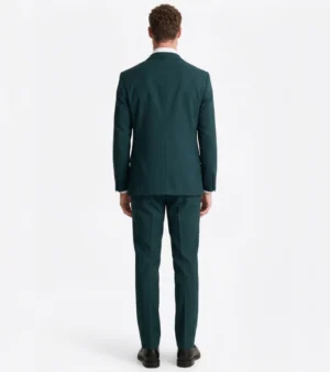 Shop the Brighton Cotton Solid Dark Green Suit