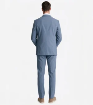 Shop the Brighton Cotton Solid Light Blue Suit