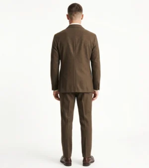 Shop the Brighton Solid Brown Cotton Suit