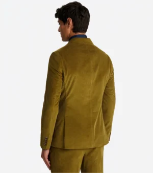 Shop the Bromley Corduroy Solid Olive Suit Back