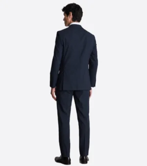 Shop the Eastford Navy Check Polyester Suit Back