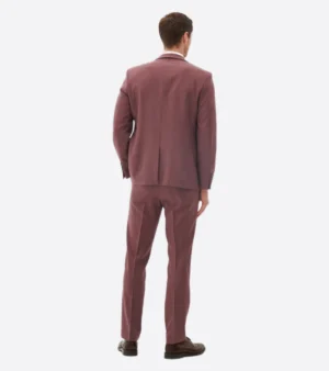 Shop the Harrington Wool Plaid Dark Pink Suit