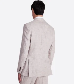 Shop the Harrington Wool Textured Cream Suit Back