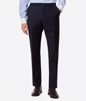 Suit Heritage Men's Dark Navy Twill Slim Fit 3 Piece Suits Pant