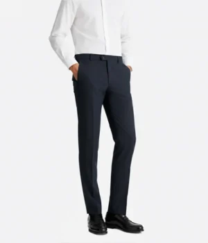 Suit Heritage Men's Puppytooth Navy Slim Fit 3 Piece Suit pant