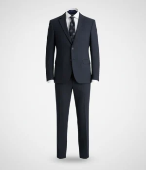Suit Heritage Men's Puppytooth Navy Slim Fit 3 Piece Suits