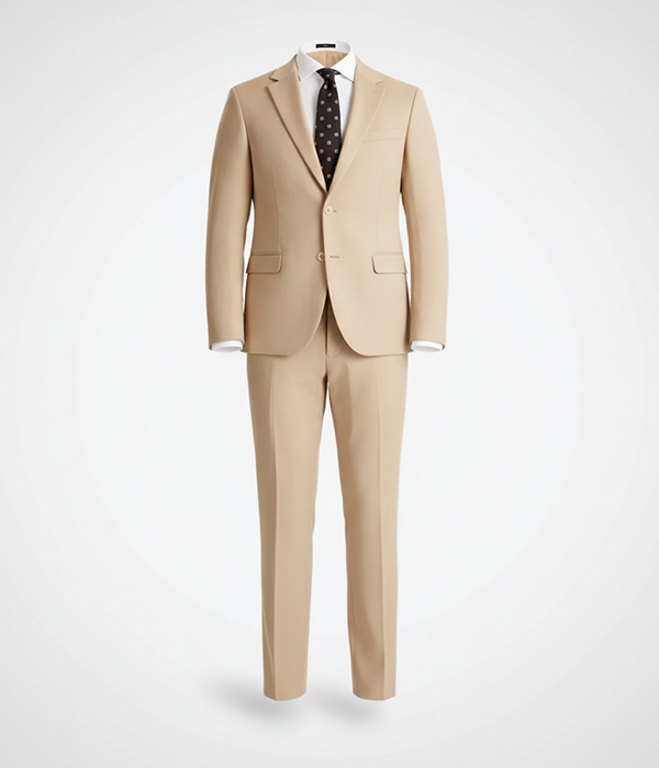 Suit Heritage Men’s Solid Camel Slim Fit 3 Piece Suit Suit Heritage Men’s Solid Camel Slim Fit 3 Piece Suit