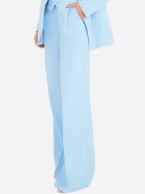 SuitsHeritage Women’s Blue Solid Oversized 3 Piece Suit Pant