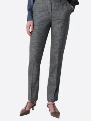 SuitsHeritage Women’s Check Dark Grey Regular Fit 2 Piece Suit Pant