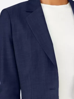 SuitsHeritage Women’s Dark Blue Solid Slim Fit 2 Piece Suit Close