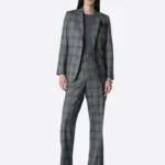 SuitsHeritage Women’s Dark Grey Check Big & Tall 2 Piece Suit