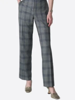 SuitsHeritage Women’s Dark Grey Check Big & Tall 2 Piece Suit Pant
