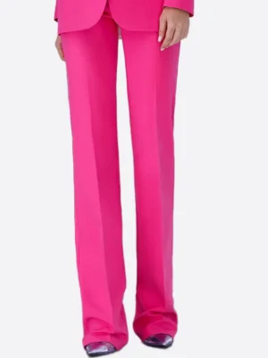 SuitsHeritage Women’s Solid Dark Pink Relaxed Fit 3 Piece Suit Pant