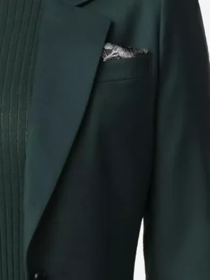 SuitsHeritage Women’s Green Solid Slim Fit 2 Piece Suit Close