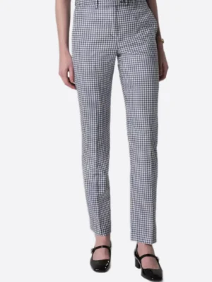 SuitsHeritage Women’s Grey Check Regular Fit 2 Piece Suit Pant