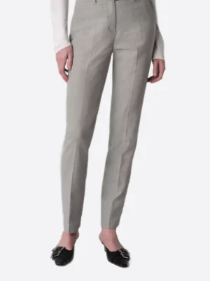 SuitsHeritage Women’s Light Grey Solid Regular Fit 2 Piece Suit Pant
