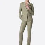 SuitsHeritage Women’s Plaid Double Breasted Slim Fit 2 Piece Suit