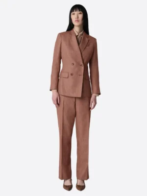 SuitsHeritage Women’s Orange Double Breasted Big & Tall 2 Piece Suit