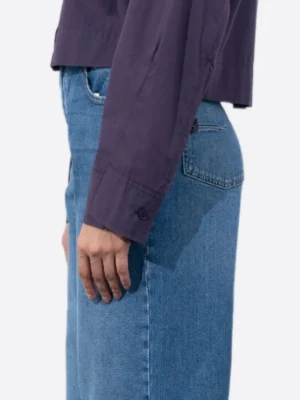 SuitsHeritage Women's Solid Purple Regular Fit Shirt Sleeves