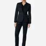SuitsHeritage Women’s Black Solid Regular Fit 2 Piece Suit