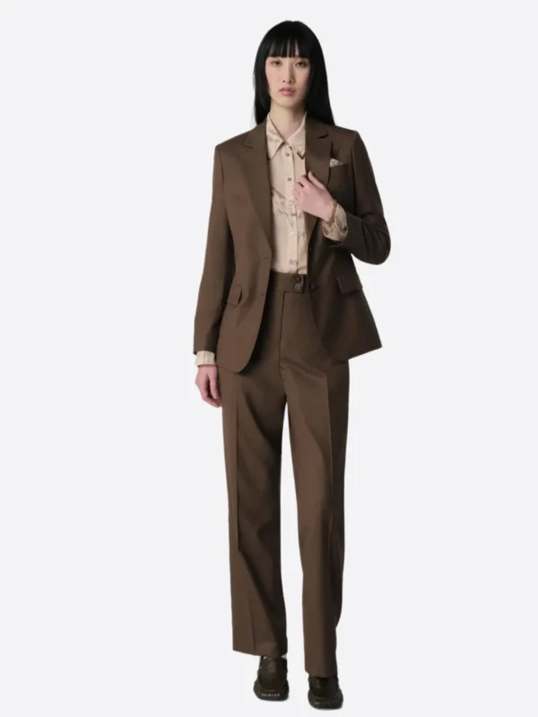 SuitsHeritage Women’s Solid Brown Big & Tall 2 Piece Suit