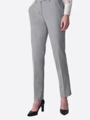 SuitsHeritage Women’s Grey Double Breasted Regular Fit 2 Piece Suit Pant
