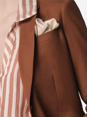 SuitsHeritage Women’s Solid Orange Slim Fit 2 Piece Suit Close