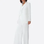 SuitsHeritage Women’s White Solid Oversized 3 Piece Suit